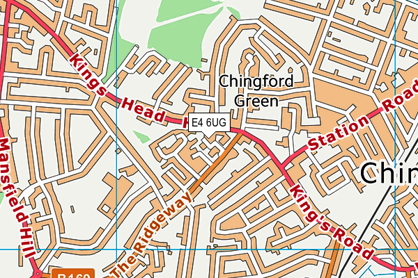 E4 6UG map - OS VectorMap District (Ordnance Survey)