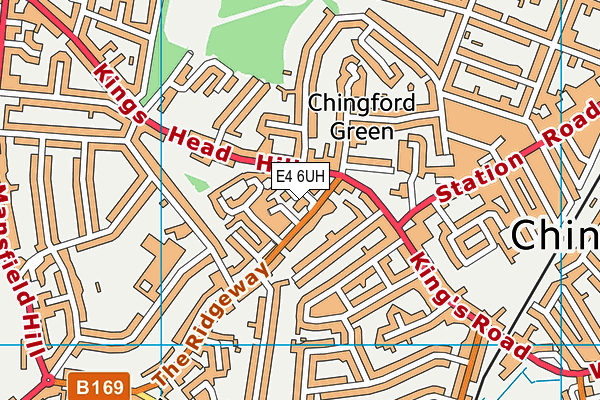 E4 6UH map - OS VectorMap District (Ordnance Survey)