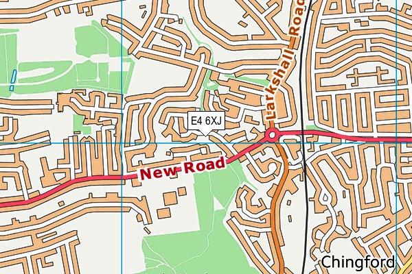 E4 6XJ map - OS VectorMap District (Ordnance Survey)