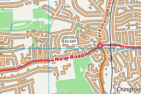 E4 6XP map - OS VectorMap District (Ordnance Survey)