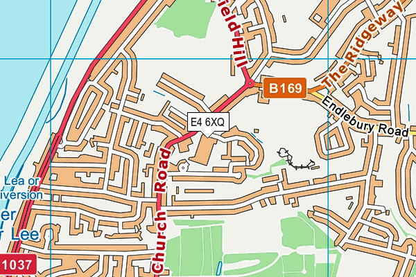 E4 6XQ map - OS VectorMap District (Ordnance Survey)