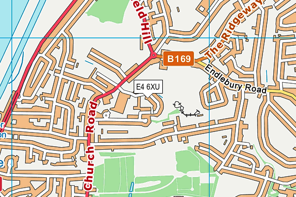 E4 6XU map - OS VectorMap District (Ordnance Survey)