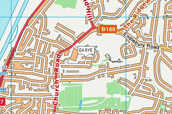 E4 6YE map - OS VectorMap District (Ordnance Survey)