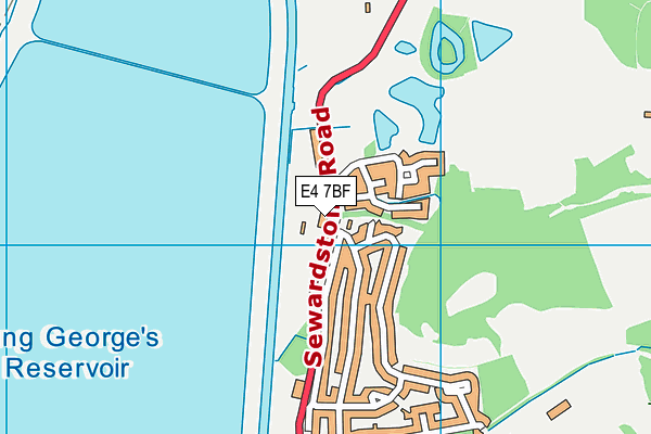 E4 7BF map - OS VectorMap District (Ordnance Survey)