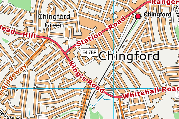 E4 7BP map - OS VectorMap District (Ordnance Survey)