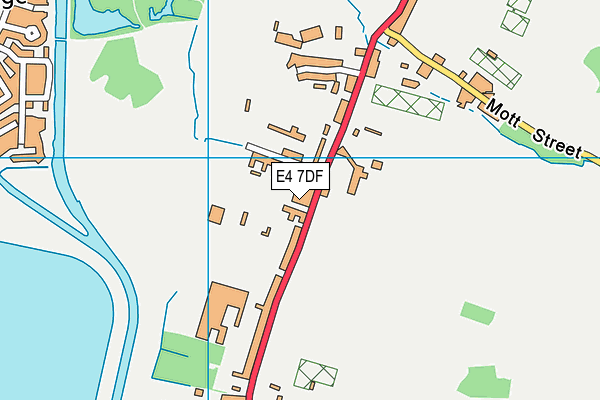 E4 7DF map - OS VectorMap District (Ordnance Survey)