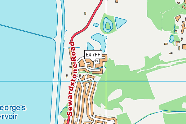 E4 7FF map - OS VectorMap District (Ordnance Survey)