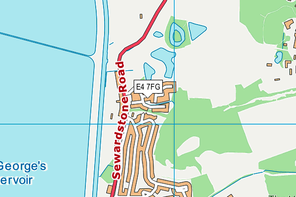 E4 7FG map - OS VectorMap District (Ordnance Survey)