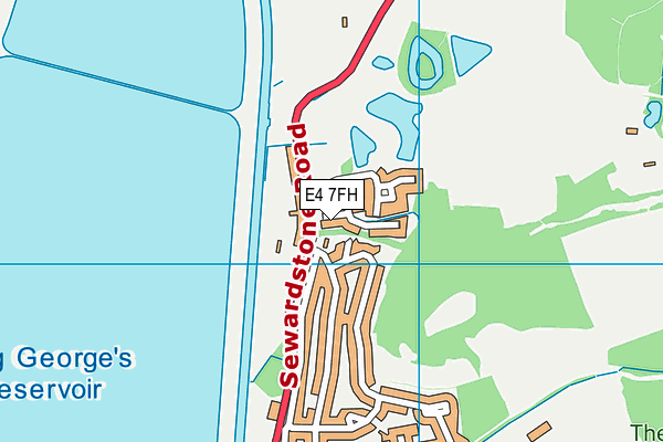 E4 7FH map - OS VectorMap District (Ordnance Survey)