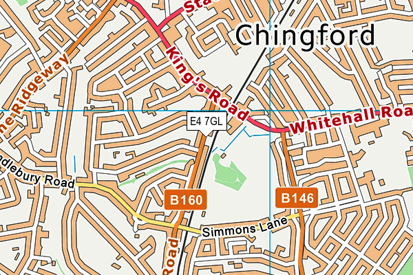 E4 7GL map - OS VectorMap District (Ordnance Survey)