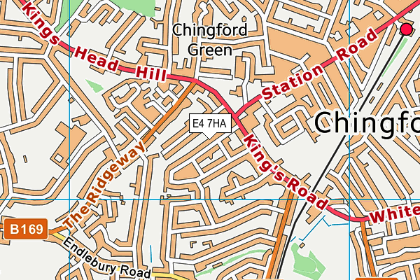 E4 7HA map - OS VectorMap District (Ordnance Survey)