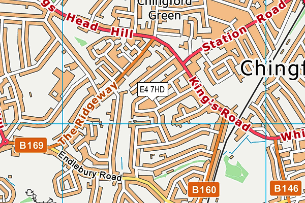 E4 7HD map - OS VectorMap District (Ordnance Survey)