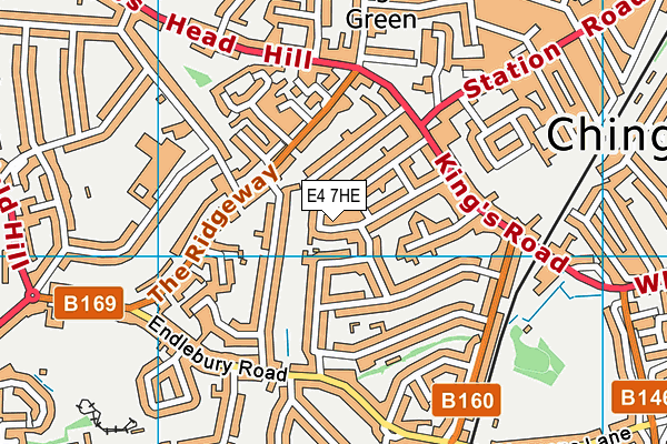 E4 7HE map - OS VectorMap District (Ordnance Survey)