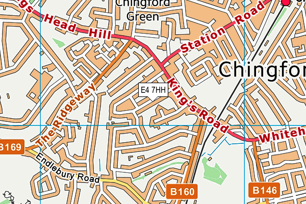 E4 7HH map - OS VectorMap District (Ordnance Survey)