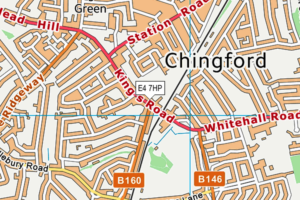 E4 7HP map - OS VectorMap District (Ordnance Survey)