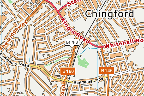 E4 7HS map - OS VectorMap District (Ordnance Survey)