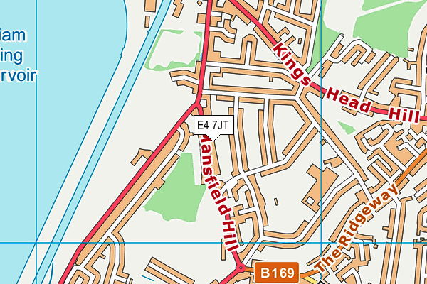 E4 7JT map - OS VectorMap District (Ordnance Survey)