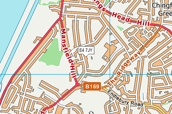 E4 7JY map - OS VectorMap District (Ordnance Survey)