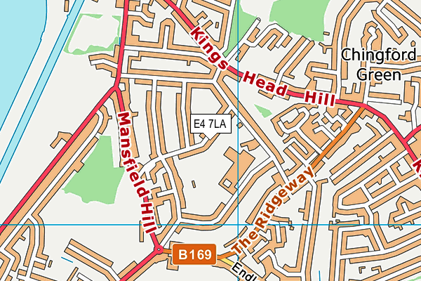 E4 7LA map - OS VectorMap District (Ordnance Survey)