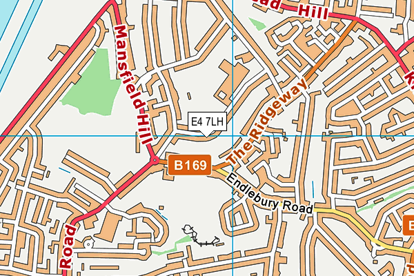 E4 7LH map - OS VectorMap District (Ordnance Survey)