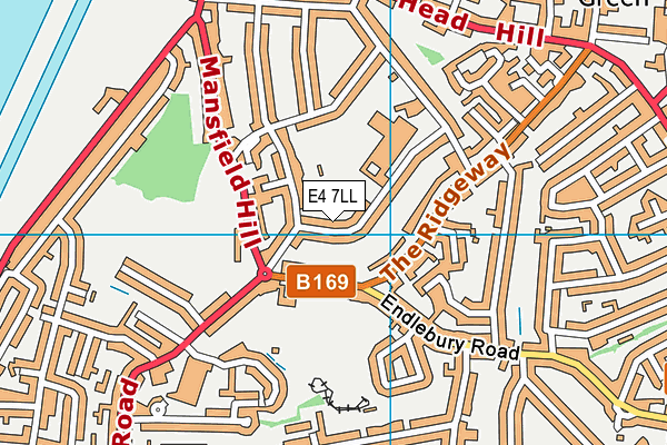 E4 7LL map - OS VectorMap District (Ordnance Survey)