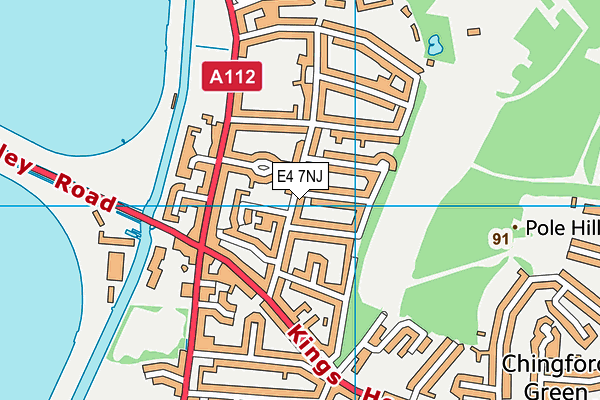 E4 7NJ map - OS VectorMap District (Ordnance Survey)