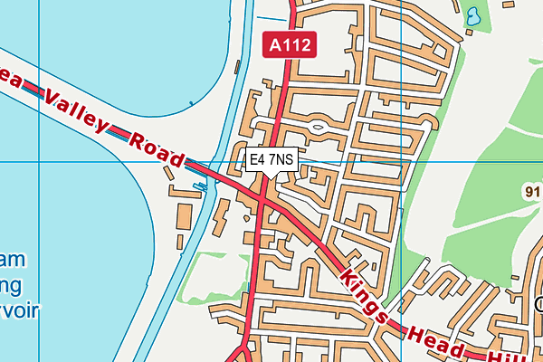 E4 7NS map - OS VectorMap District (Ordnance Survey)