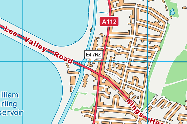 E4 7NZ map - OS VectorMap District (Ordnance Survey)