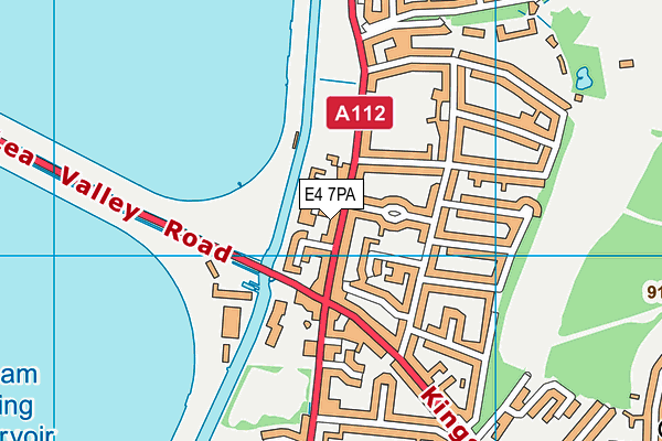 E4 7PA map - OS VectorMap District (Ordnance Survey)