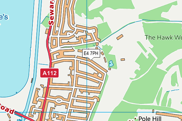 Yardley Primary School map (E4 7PH) - OS VectorMap District (Ordnance Survey)