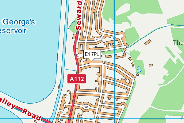 E4 7PL map - OS VectorMap District (Ordnance Survey)
