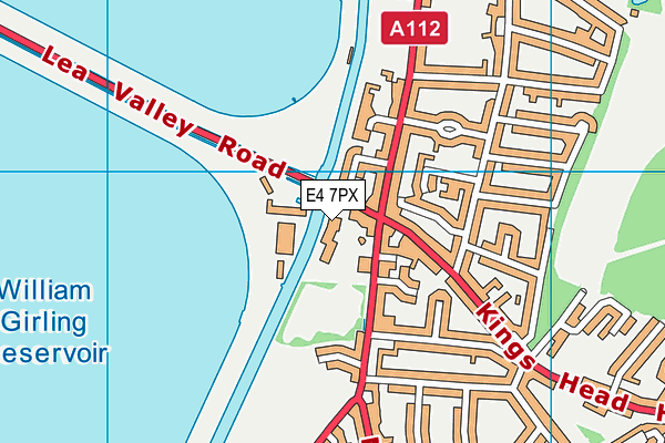 E4 7PX map - OS VectorMap District (Ordnance Survey)