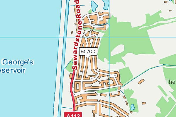 E4 7QD map - OS VectorMap District (Ordnance Survey)