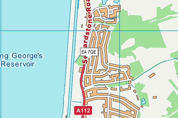 E4 7QE map - OS VectorMap District (Ordnance Survey)