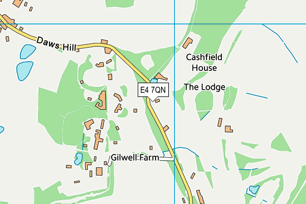 E4 7QN map - OS VectorMap District (Ordnance Survey)