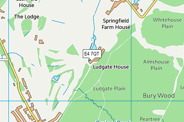 E4 7QT map - OS VectorMap District (Ordnance Survey)