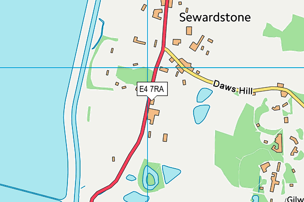 E4 7RA map - OS VectorMap District (Ordnance Survey)