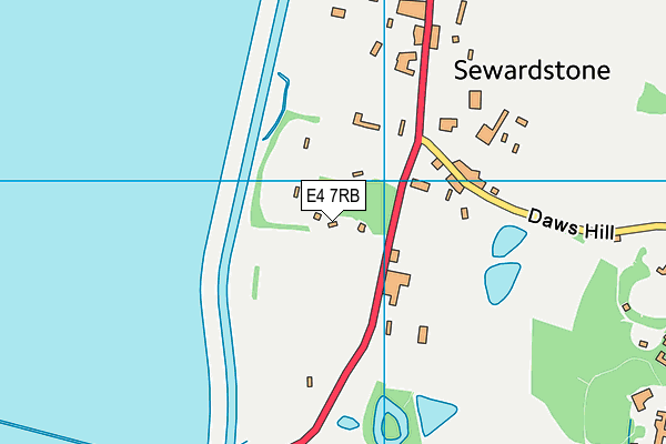 E4 7RB map - OS VectorMap District (Ordnance Survey)