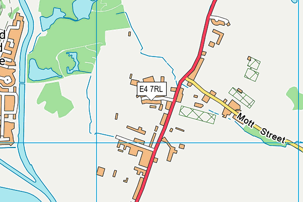 E4 7RL map - OS VectorMap District (Ordnance Survey)