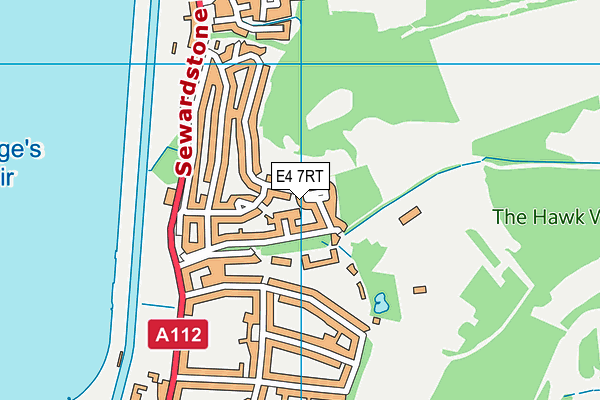 E4 7RT map - OS VectorMap District (Ordnance Survey)