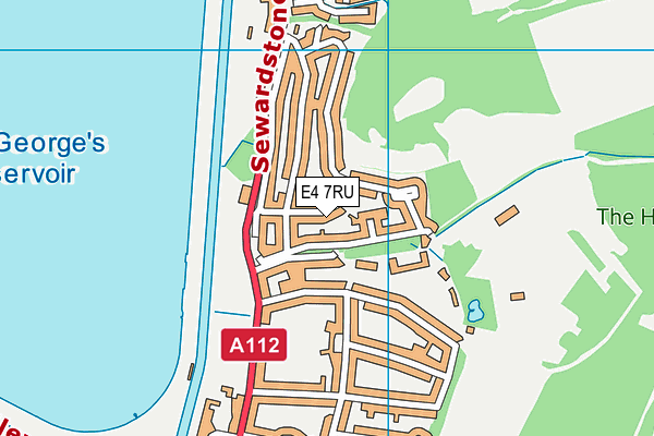 E4 7RU map - OS VectorMap District (Ordnance Survey)