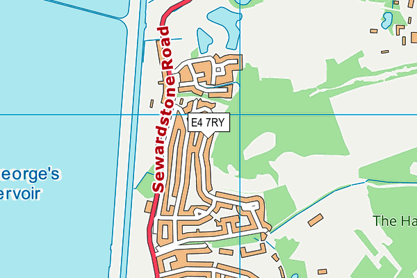 E4 7RY map - OS VectorMap District (Ordnance Survey)