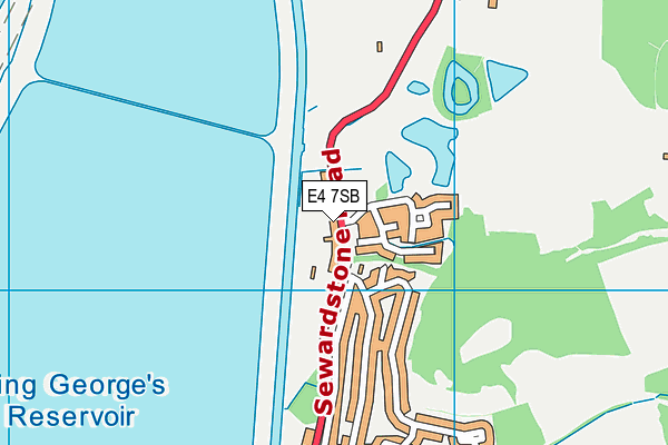 E4 7SB map - OS VectorMap District (Ordnance Survey)