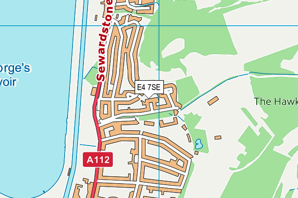 E4 7SE map - OS VectorMap District (Ordnance Survey)