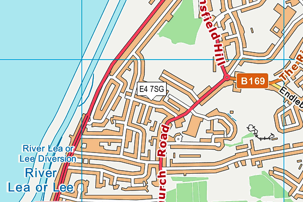 E4 7SG map - OS VectorMap District (Ordnance Survey)