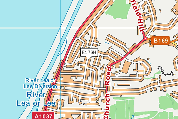 E4 7SH map - OS VectorMap District (Ordnance Survey)
