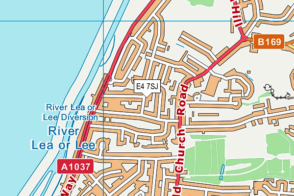 E4 7SJ map - OS VectorMap District (Ordnance Survey)
