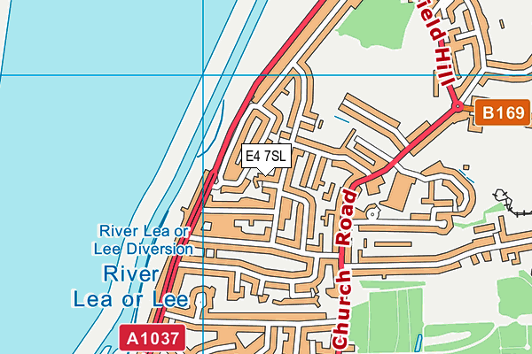 E4 7SL map - OS VectorMap District (Ordnance Survey)