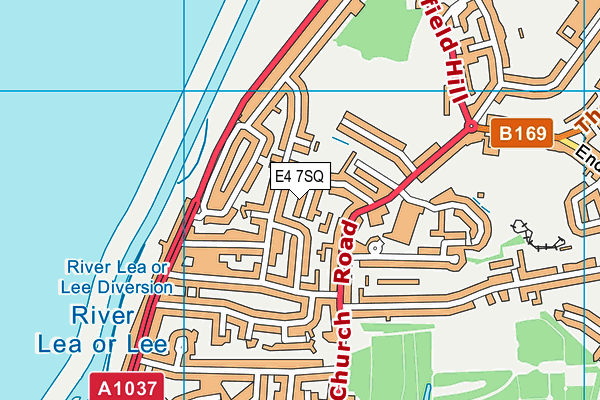 E4 7SQ map - OS VectorMap District (Ordnance Survey)