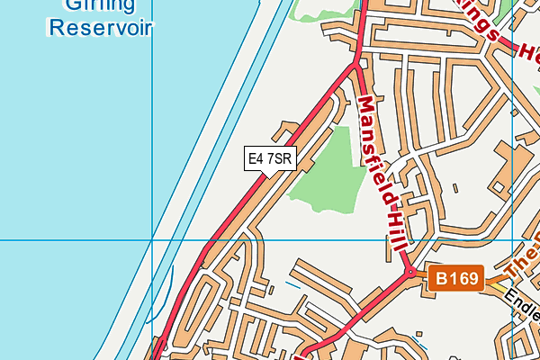 E4 7SR map - OS VectorMap District (Ordnance Survey)